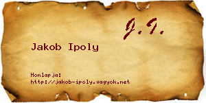 Jakob Ipoly névjegykártya